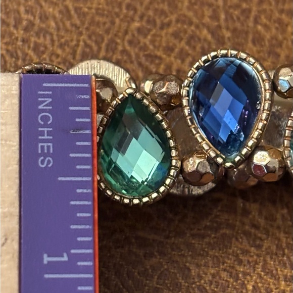 ♥️ Blue and Gold necklace and bracelet-costume jewelry - Picture 7 of 7